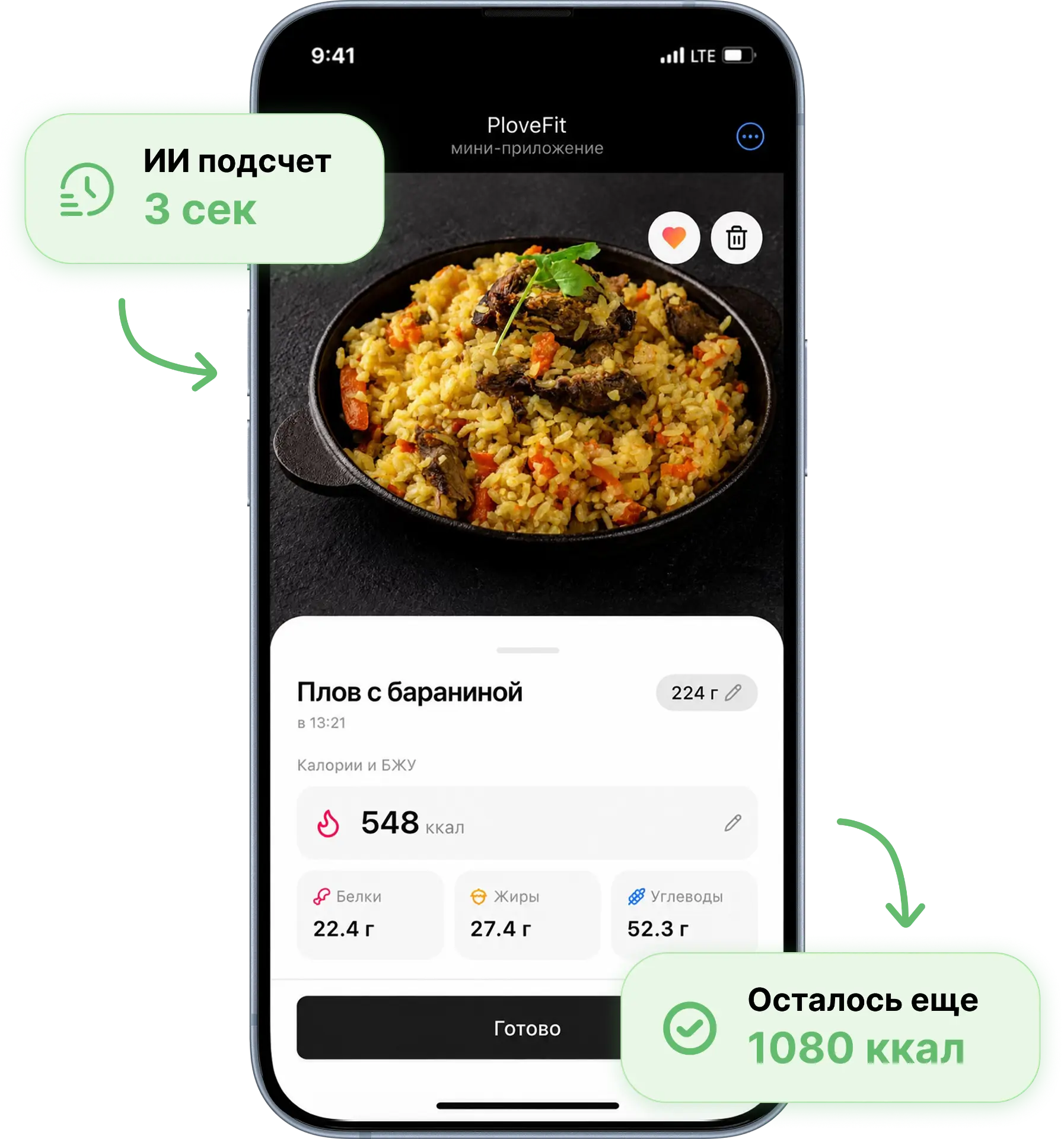 PloveFit mini app в Telegram